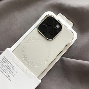 超薄无边框适用iPhone16ProMax手机壳苹果15素皮14磁吸高级感新款