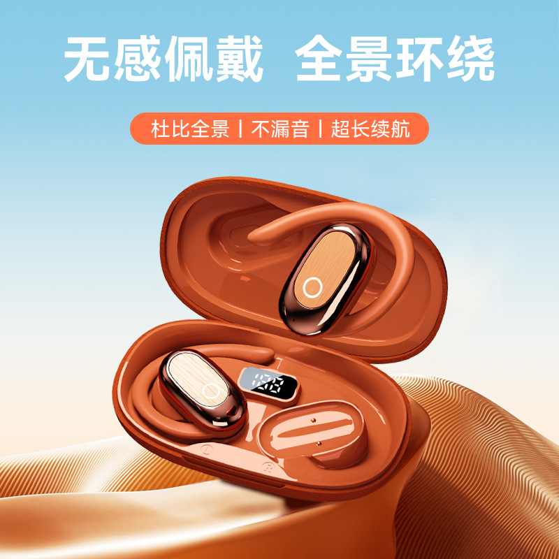 曼哈顿2025新款进口德国柏林之声音质J皮纹挂耳式不入耳无线蓝牙