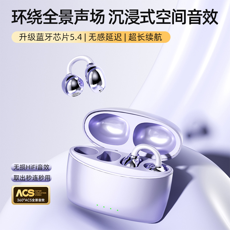 曼哈顿2025新款进口德国柏林之声音质S7蓝牙耳机耳夹式不入耳舒适