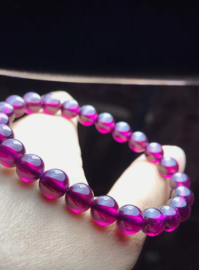 天然水晶手链手串紫牙乌石榴石