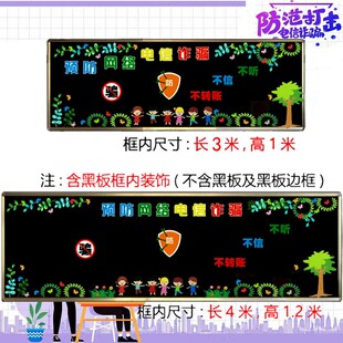 预防网络电信诈骗主题教育宣传报中小学教室黑板报楼道文化墙装饰