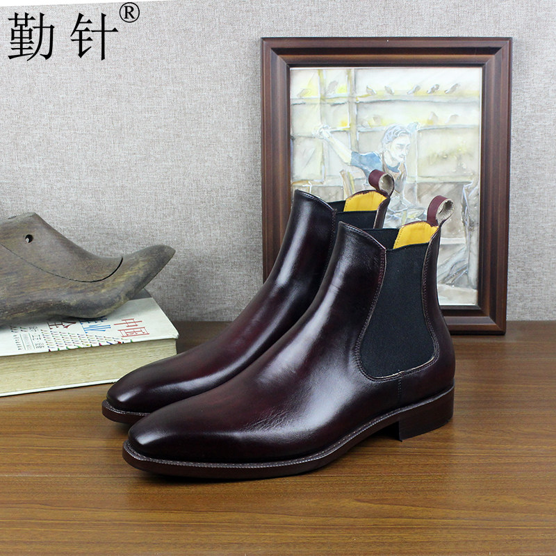 Autumn and winter manual customized England Set foot Chelsea man Riding boots Boots Europe and America goodyear genuine leather Trendin the Men's Shoes, High shoes  category - from Buy2taobao.com to provide professional Taobao agent buy service