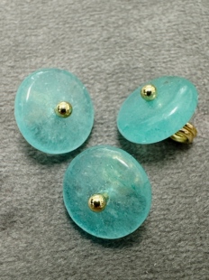 【天河石】浅青冰透国风纽扣新中式旗袍唐装专用10mm | 现货24h发