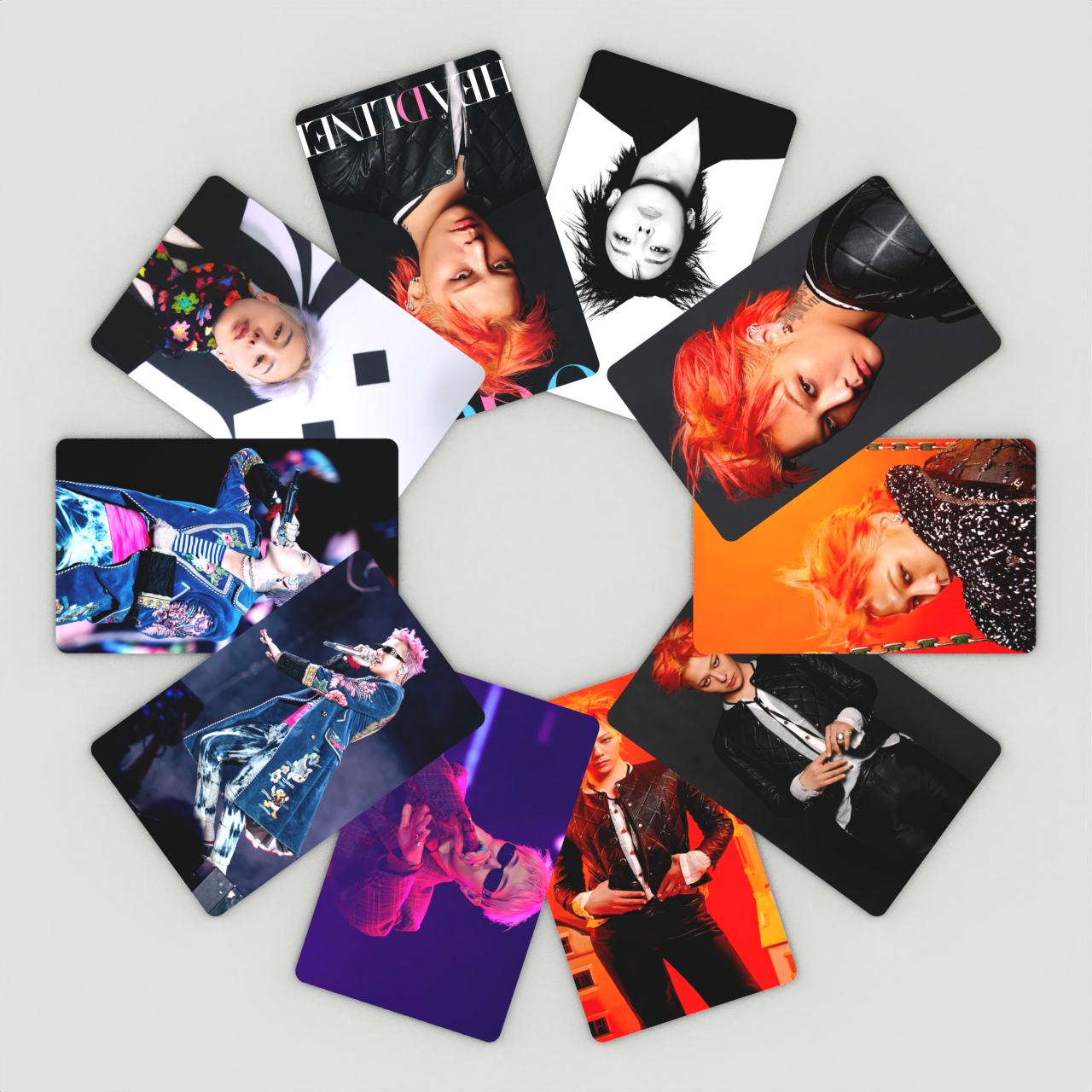 权志龙G-Dragon小卡双面高清印刷加硬材质韩风应援收藏级写真周边