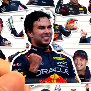 沙治佩雷斯贴纸高清防水红牛车队一级方程式车手P&eacute;rez装饰贴画