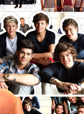 OneDirection贴纸高清防水英国流行乐单向组合1D小破团收藏粘贴画