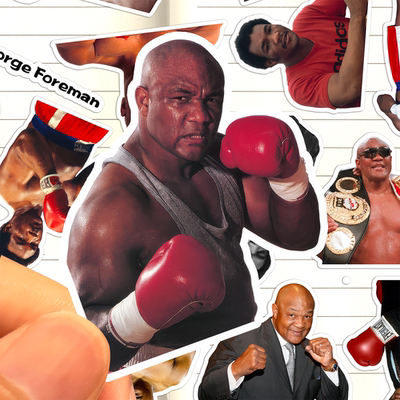 乔治福尔曼贴纸高清防水美国前职业拳击运动员George Foreman贴画