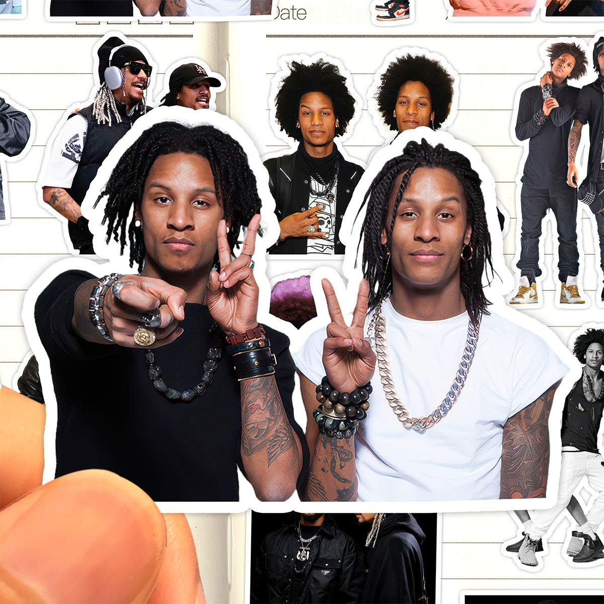 Les Twins贴纸高清防水Urban舞者Juste Debout大赛街舞收藏粘贴画