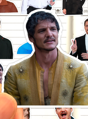 佩德罗帕斯卡贴纸高清防水美国影视演员Pedro Pascal收藏装饰贴画