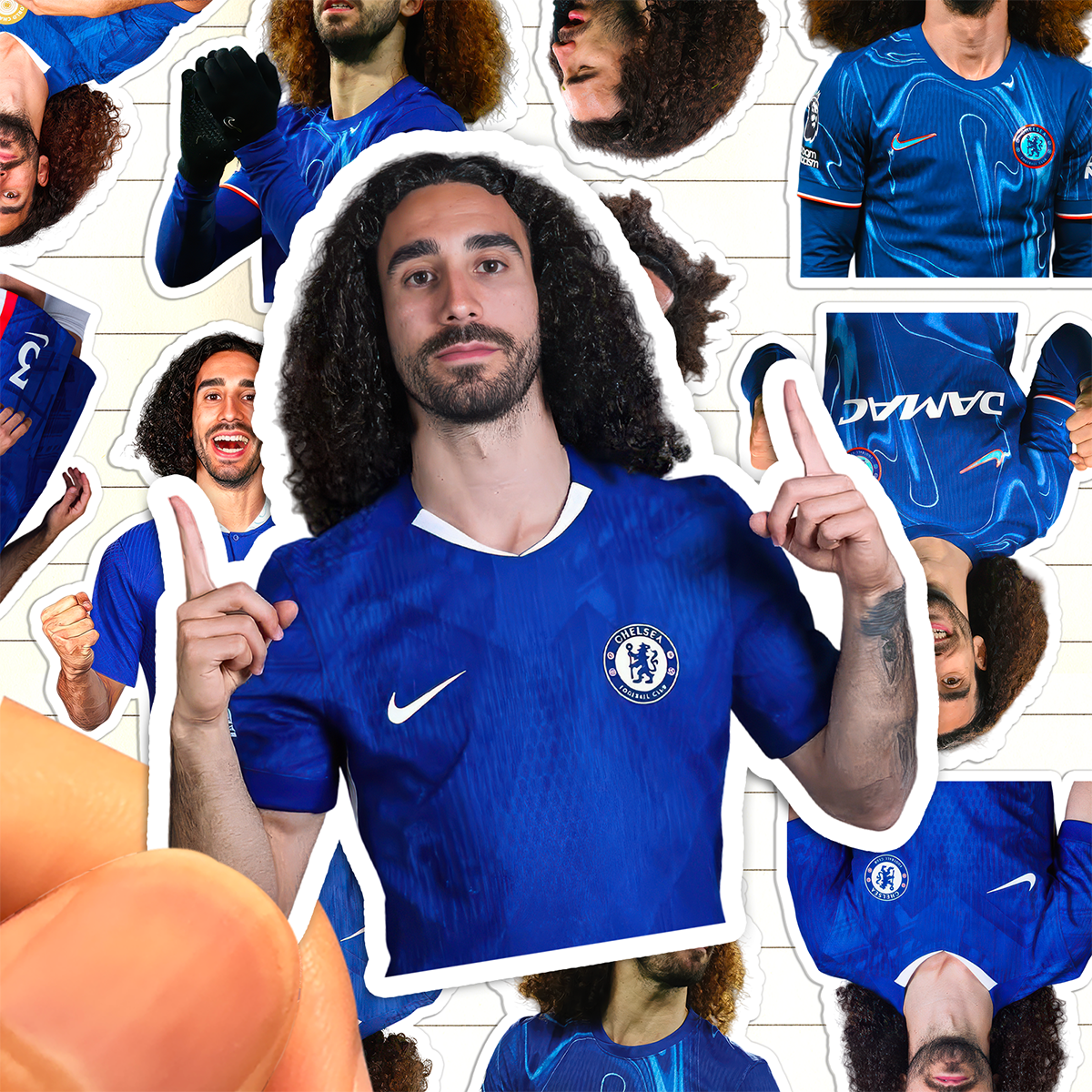 马克库库雷利亚贴纸高清防水切尔西足球运动员Marc Cucurella贴画