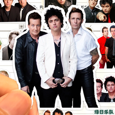 GreenDay贴纸高清防水庞克绿日摇滚乐队年轻岁月装饰画粘贴行李箱