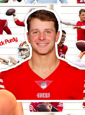 布洛克普尔迪贴纸高清防水美式橄榄球NFL运动员Brock Purdy粘贴画