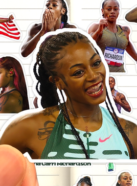 沙卡里理查德森贴纸高清防水田径运动员Sha Carri Richardson贴画