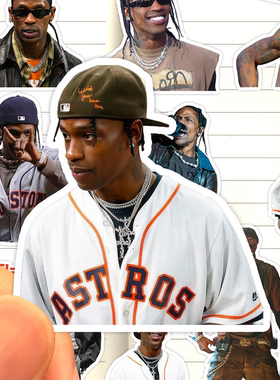 特拉维斯斯科特贴纸高清防水美国说唱歌手Travis Scott蟑螂侠贴画