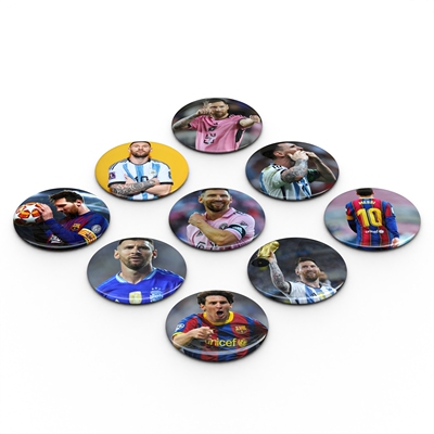 梅西个性徽章吧唧高清足球运动员Lionel Messi球王GOAT收藏谷子