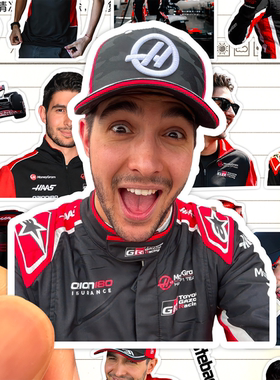 埃斯特班奥康贴纸高清防水哈斯F1车队赛车手Esteban Ocon收藏贴画