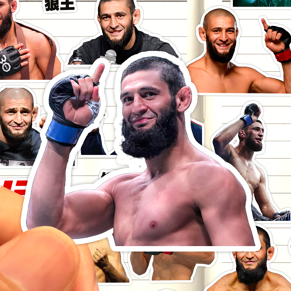 坎扎特奇马耶夫贴纸高清防水UFC综合格斗运动员Khamzat Chimaev贴