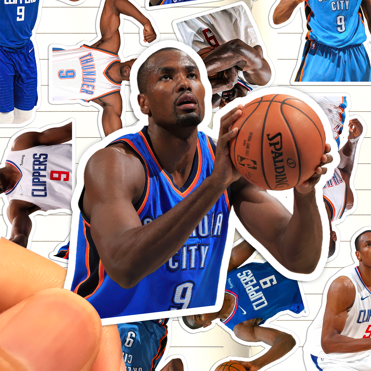 塞尔吉伊巴卡贴纸高清防水雷霆队巅峰时期篮球运动员Serge Ibaka