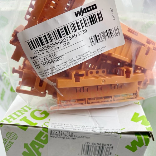 221-500 轨装支架221系列 适于DIN-35导轨安装/螺钉安装4mm²万可