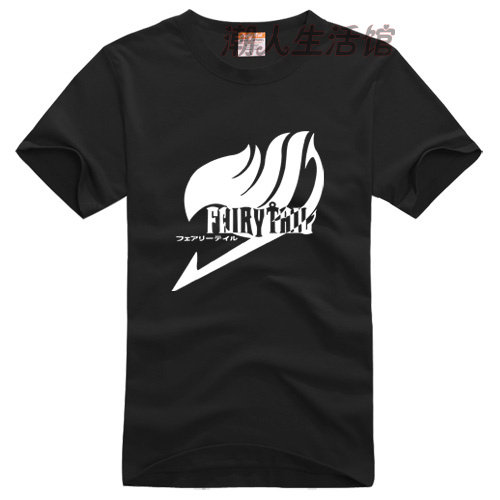 妖精的尾巴fairy tail标志 纯棉短袖T恤男女春夏季青少年学生半袖