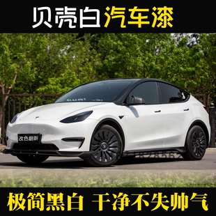 鹦鹉贝壳白汽车喷漆个性改色高质感色高亮高硬447喷漆全车套装