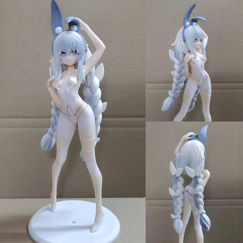 碧蓝航线 懒懒的白兔恶毒号兔女郎手办盲盒玩具公仔模型