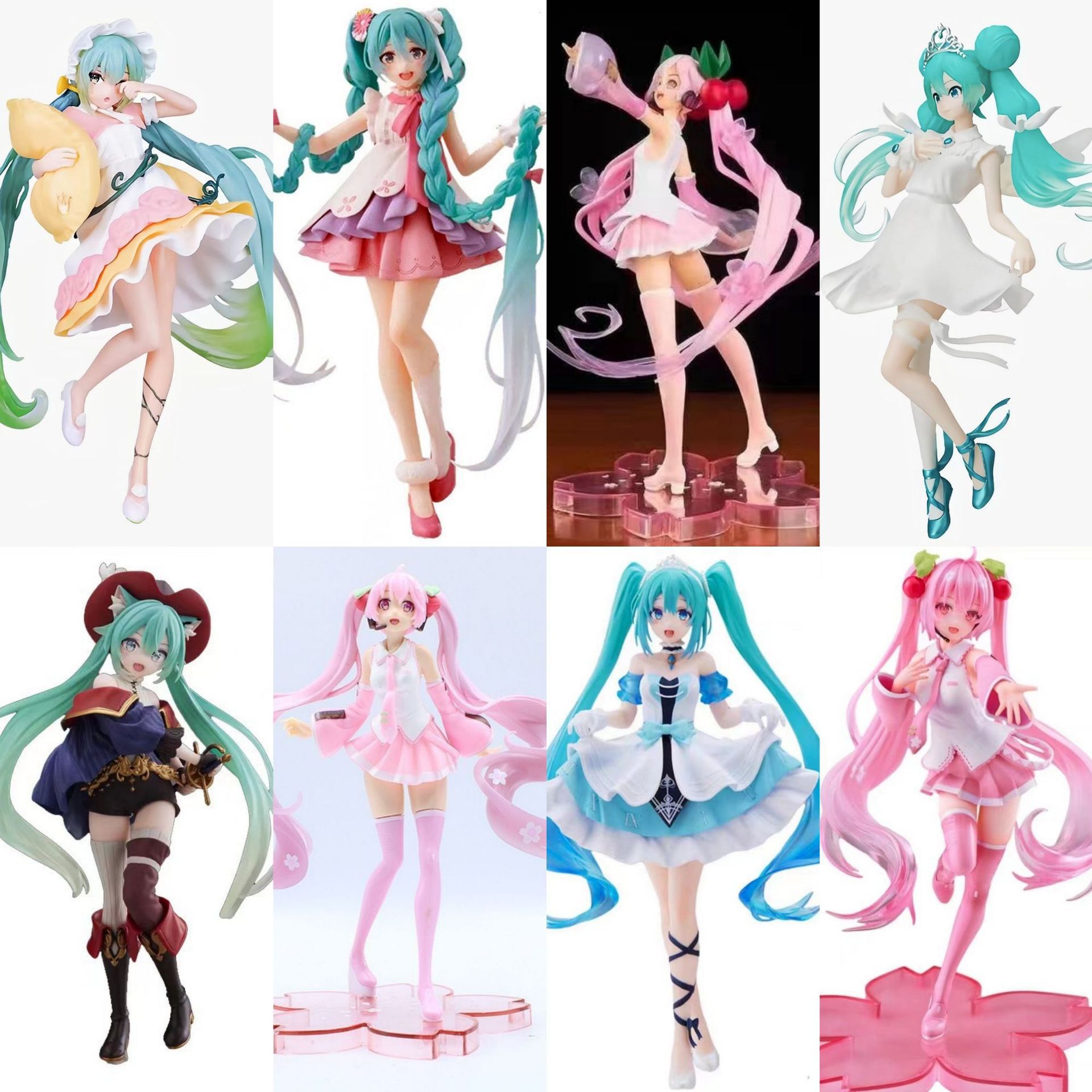 批发 樱花初音手办未来Miku舞蹈灰姑娘初音模型摆件礼物动漫周边