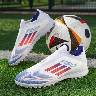 免系带足球鞋男款儿童F50传奇tf碎钉ag长钉女设计足球比赛训练鞋