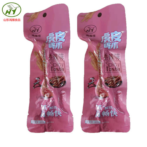 HY/鸿雁食品 鸿雁情香辣虎皮鸡凤爪30g 独立真空包装休闲小吃零食