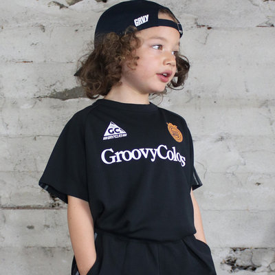 足球风logo宽松休闲短袖T恤