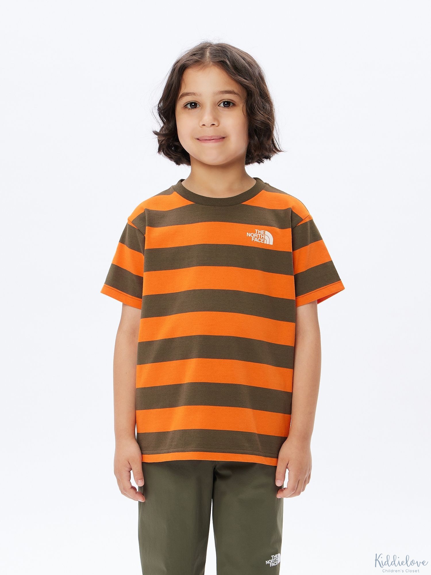 北脸速干防污宽条纹休闲短袖T恤