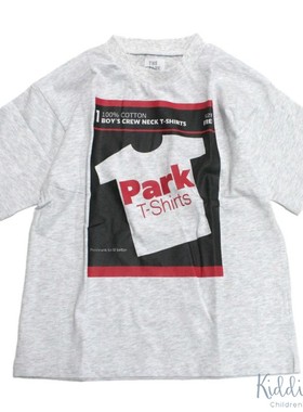 国内现货 日本代购 童装 THE PARK SHOP 纯棉休闲落肩印花短袖T恤