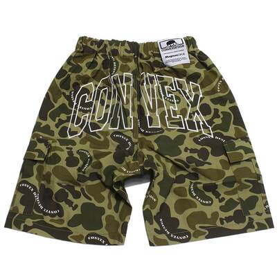 Kiddielove 日本代购 童装 CONVEX 纯棉复古大logo工装口袋五分裤