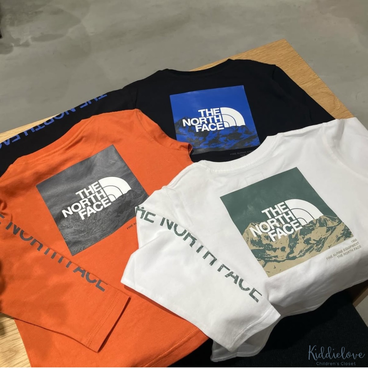 北脸有机纯棉后背图logo长袖T恤