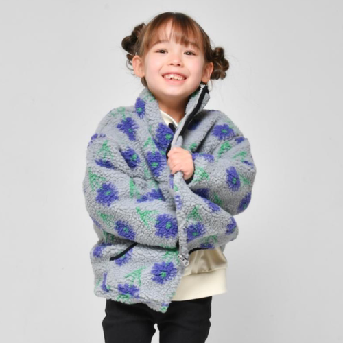 Kiddielove 日本代购 童装 NEWO 可亲子抓绒保暖图案立领拉链外套