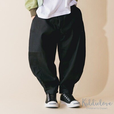 Kiddielove 日本代购 童装 nunuforme 日本制下摆褶皱气球长裤