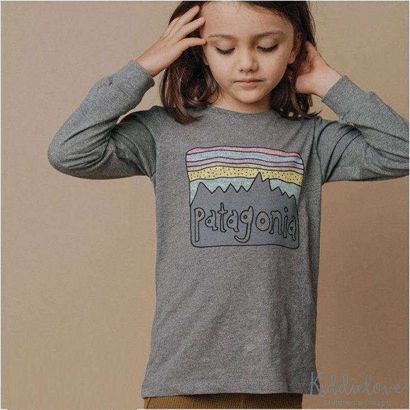 Kiddielove 日本代购 童装 Patagonia 纯棉图案印制小童长袖T恤