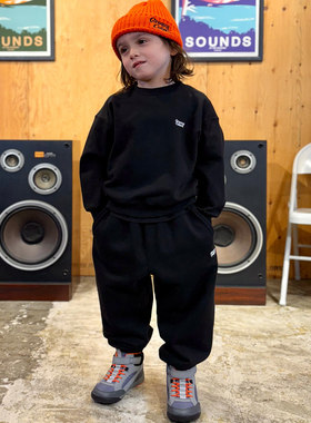 日本代购 童装 GROOVY COLORS 纯棉加厚毛圈柔软材质宽松阔腿长裤