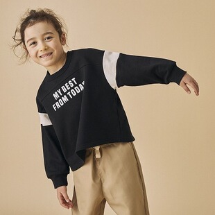 FOV Kiddielove 日本代购 童装 T恤 可亲子棉质加厚卫衣料宽松长袖