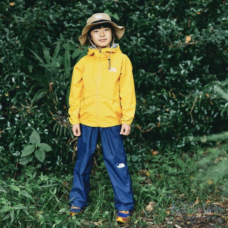 Kiddielove 日本代购 童装 THE NORTH FACE 反光logo防雨两件套