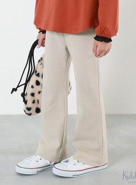 Kiddielove 日本代购 童装 devirock 棉弹拉伸微喇叭长裤休闲女童