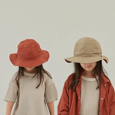 Kiddielove 日本代购 MounTen 双面可戴宽檐防泼水防晒渔夫帽25s