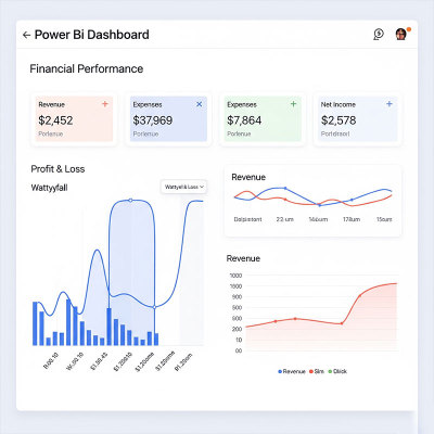 powerbi数据看板电商商业数据分析与可视化模版power bi代制作