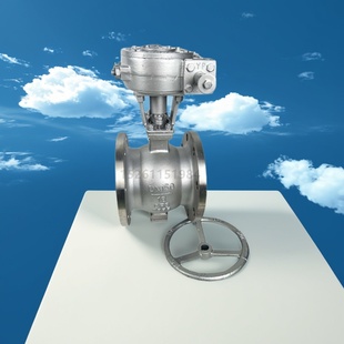 QV347H/F/Y-16P手动V型球阀铸钢不锈钢2205法兰涡轮传动球阀DN150