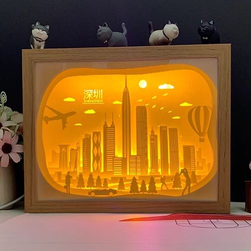 学校纸雕灯毕业建筑来图定制城市地标文创送顾客嘉宾新店开业礼品