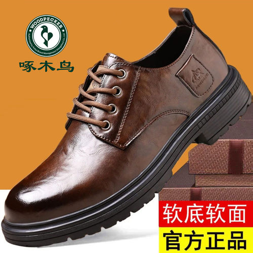 啄木鸟男鞋新款商务休闲皮鞋
