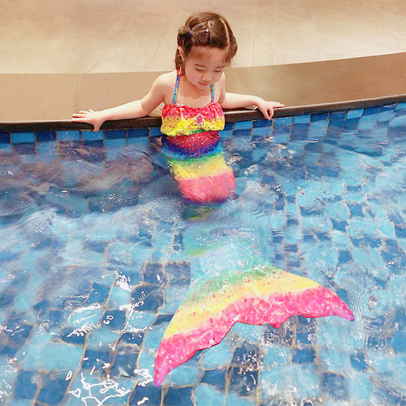 美人鱼个性泳衣三件套裙式鱼尾