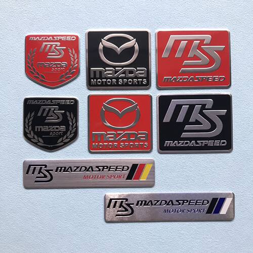 适用马自达MS改装车标贴 MAZDA SPEED金属铭牌车尾贴标装饰铝标牌
