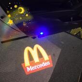 车载好物M记麦当劳特斯拉Model3 mini充电无线迎宾灯车门投影灯