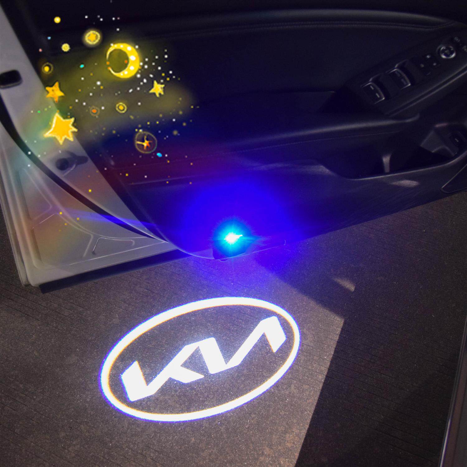 无线充电迎宾灯适用起亚智跑KX3K3K4KX5傲跑K5凯酷氛围投影灯装饰